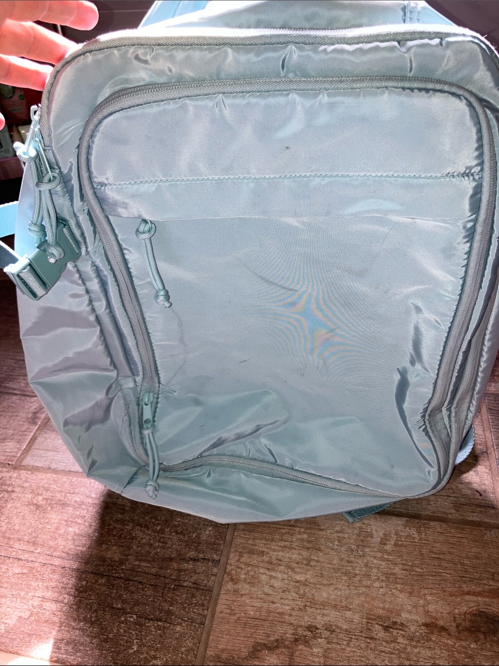 TRAVEL CLAMSHELL  BACKPACK LARGE ADULTS NYLON AQUA